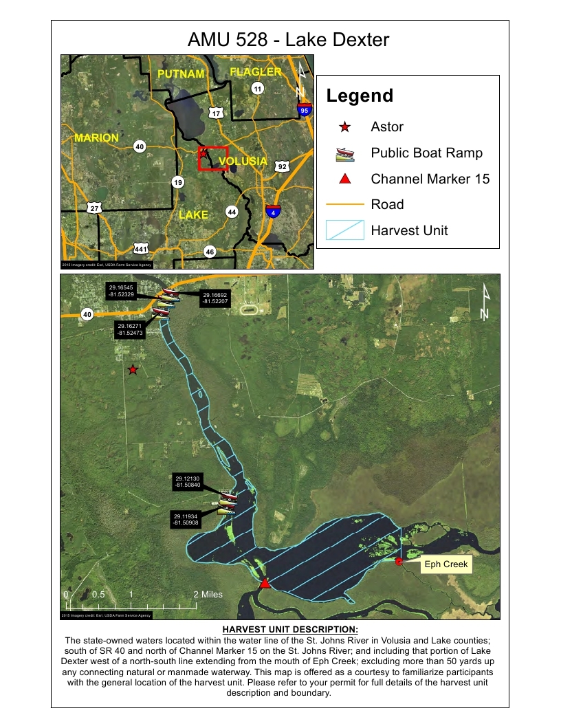 lake dexter alligator hunting area map